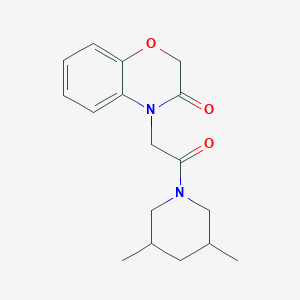 molecular formula C17H22N2O3 B4439052 4-[2-(3,5-dimethyl-1-piperidinyl)-2-oxoethyl]-2H-1,4-benzoxazin-3(4H)-one 