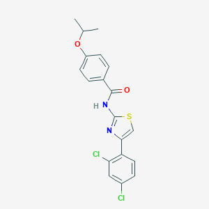 molecular formula C19H16Cl2N2O2S B443906 N-(4-(2,4-dichlorophenyl)thiazol-2-yl)-4-isopropoxybenzamide CAS No. 312951-87-4