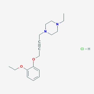 molecular formula C18H27ClN2O2 B4439068 1-[4-(2-ethoxyphenoxy)but-2-yn-1-yl]-4-ethylpiperazine hydrochloride 