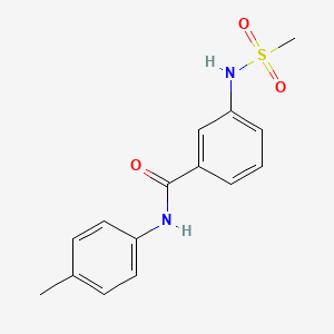 molecular formula C15H16N2O3S B4439076 N-(4-methylphenyl)-3-[(methylsulfonyl)amino]benzamide 