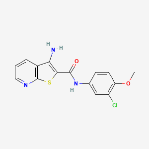 molecular formula C15H12ClN3O2S B4439093 3-amino-N-(3-chloro-4-methoxyphenyl)thieno[2,3-b]pyridine-2-carboxamide 