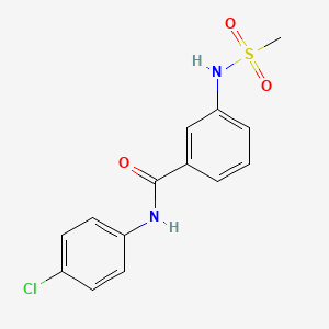molecular formula C14H13ClN2O3S B4439110 N-(4-chlorophenyl)-3-[(methylsulfonyl)amino]benzamide 