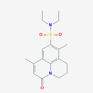 molecular formula C18H24N2O3S B4439112 N,N-diethyl-7,10-dimethyl-5-oxo-2,3-dihydro-1H,5H-pyrido[3,2,1-ij]quinoline-9-sulfonamide 