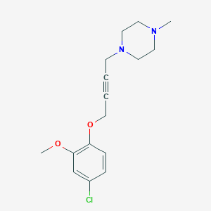 molecular formula C16H21ClN2O2 B4439119 1-[4-(4-chloro-2-methoxyphenoxy)-2-butyn-1-yl]-4-methylpiperazine 