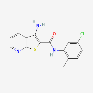 molecular formula C15H12ClN3OS B4439133 3-amino-N-(5-chloro-2-methylphenyl)thieno[2,3-b]pyridine-2-carboxamide 