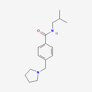 molecular formula C16H24N2O B4439148 N-isobutyl-4-(1-pyrrolidinylmethyl)benzamide 