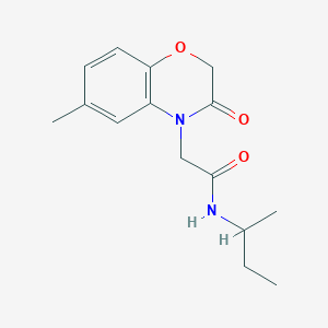 molecular formula C15H20N2O3 B4439163 N-(sec-butyl)-2-(6-methyl-3-oxo-2,3-dihydro-4H-1,4-benzoxazin-4-yl)acetamide 