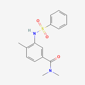 molecular formula C16H18N2O3S B4439164 N,N,4-trimethyl-3-[(phenylsulfonyl)amino]benzamide 