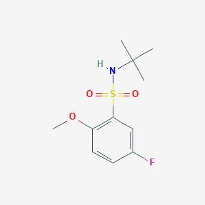 molecular formula C11H16FNO3S B4439193 N-(tert-butyl)-5-fluoro-2-methoxybenzenesulfonamide 