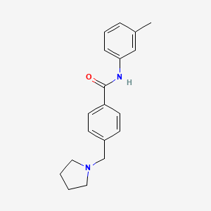 molecular formula C19H22N2O B4439195 N-(3-methylphenyl)-4-(1-pyrrolidinylmethyl)benzamide 