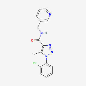 molecular formula C16H14ClN5O B4439197 1-(2-chlorophenyl)-5-methyl-N-(3-pyridinylmethyl)-1H-1,2,3-triazole-4-carboxamide 