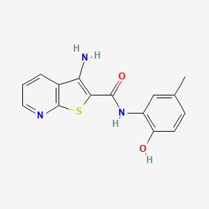 molecular formula C15H13N3O2S B4439199 3-amino-N-(2-hydroxy-5-methylphenyl)thieno[2,3-b]pyridine-2-carboxamide 