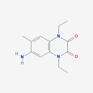 molecular formula C13H17N3O2 B4439213 6-amino-1,4-diethyl-7-methyl-1,4-dihydro-2,3-quinoxalinedione 