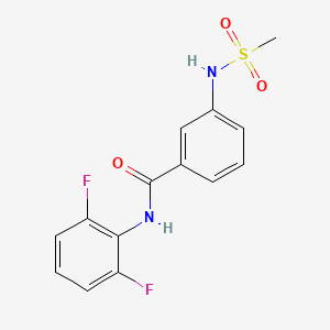 molecular formula C14H12F2N2O3S B4439231 N-(2,6-difluorophenyl)-3-[(methylsulfonyl)amino]benzamide 