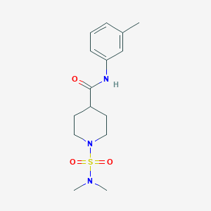 molecular formula C15H23N3O3S B4439249 1-[(dimethylamino)sulfonyl]-N-(3-methylphenyl)-4-piperidinecarboxamide 