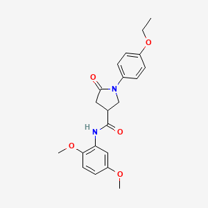 molecular formula C21H24N2O5 B4439265 N-(2,5-dimethoxyphenyl)-1-(4-ethoxyphenyl)-5-oxo-3-pyrrolidinecarboxamide CAS No. 876716-44-8