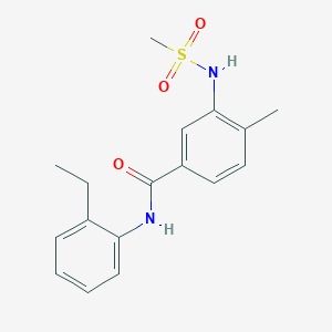 molecular formula C17H20N2O3S B4439273 N-(2-ethylphenyl)-4-methyl-3-[(methylsulfonyl)amino]benzamide 