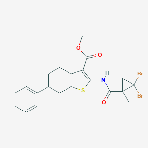 Methyl 2-{[(2,2-dibromo-1-methylcyclopropyl)carbonyl]amino}-6-phenyl-4,5,6,7-tetrahydro-1-benzothiophene-3-carboxylate