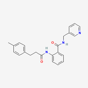 molecular formula C23H23N3O2 B4439297 2-{[3-(4-methylphenyl)propanoyl]amino}-N-(3-pyridinylmethyl)benzamide 