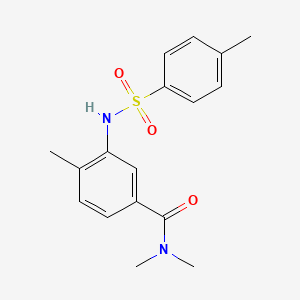 molecular formula C17H20N2O3S B4439315 N,N,4-trimethyl-3-{[(4-methylphenyl)sulfonyl]amino}benzamide 