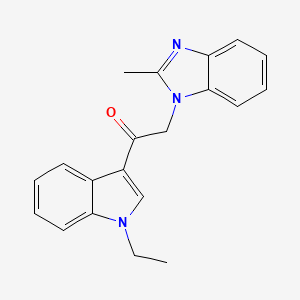 molecular formula C20H19N3O B4439324 1-(1-ethyl-1H-indol-3-yl)-2-(2-methyl-1H-benzimidazol-1-yl)ethanone 