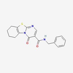 molecular formula C18H17N3O2S B4439338 N-benzyl-4-oxo-6,7,8,9-tetrahydro-4H-pyrimido[2,1-b][1,3]benzothiazole-3-carboxamide 