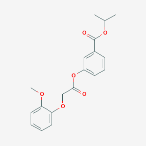 molecular formula C19H20O6 B4439367 isopropyl 3-{[(2-methoxyphenoxy)acetyl]oxy}benzoate 