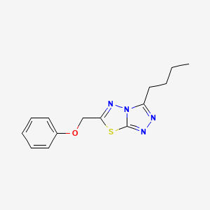 molecular formula C14H16N4OS B4439372 3-butyl-6-(phenoxymethyl)[1,2,4]triazolo[3,4-b][1,3,4]thiadiazole 