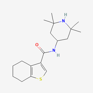 molecular formula C18H28N2OS B4439376 N-(2,2,6,6-tetramethyl-4-piperidinyl)-4,5,6,7-tetrahydro-1-benzothiophene-3-carboxamide 