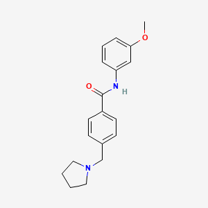 molecular formula C19H22N2O2 B4439392 N-(3-methoxyphenyl)-4-(1-pyrrolidinylmethyl)benzamide 