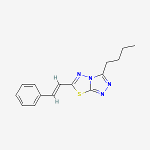 molecular formula C15H16N4S B4439410 3-butyl-6-(2-phenylvinyl)[1,2,4]triazolo[3,4-b][1,3,4]thiadiazole 