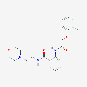 molecular formula C22H27N3O4 B4439427 2-{[(2-methylphenoxy)acetyl]amino}-N-[2-(4-morpholinyl)ethyl]benzamide 