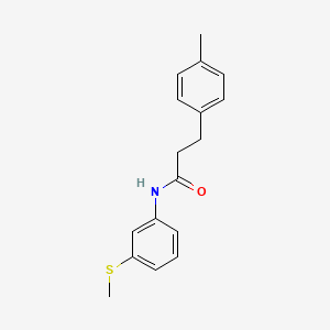 molecular formula C17H19NOS B4439433 3-(4-methylphenyl)-N-[3-(methylthio)phenyl]propanamide 