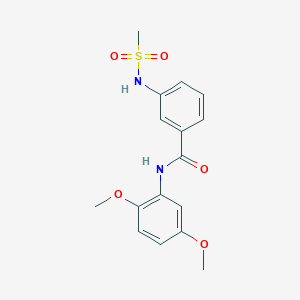 molecular formula C16H18N2O5S B4439436 N-(2,5-dimethoxyphenyl)-3-[(methylsulfonyl)amino]benzamide 