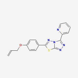 molecular formula C17H13N5OS B4439443 6-[4-(allyloxy)phenyl]-3-(2-pyridinyl)[1,2,4]triazolo[3,4-b][1,3,4]thiadiazole 