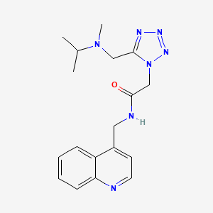molecular formula C18H23N7O B4439455 2-(5-{[isopropyl(methyl)amino]methyl}-1H-tetrazol-1-yl)-N-(4-quinolinylmethyl)acetamide 