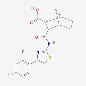 molecular formula C18H16F2N2O3S B443946 3-{[4-(2,4-Difluorophenyl)-1,3-thiazol-2-yl]carbamoyl}bicyclo[2.2.1]heptane-2-carboxylic acid 
