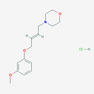 molecular formula C15H22ClNO3 B4439484 4-[4-(3-methoxyphenoxy)but-2-en-1-yl]morpholine hydrochloride 