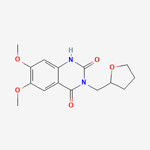 molecular formula C15H18N2O5 B4439491 6,7-dimethoxy-3-(tetrahydro-2-furanylmethyl)-2,4(1H,3H)-quinazolinedione 
