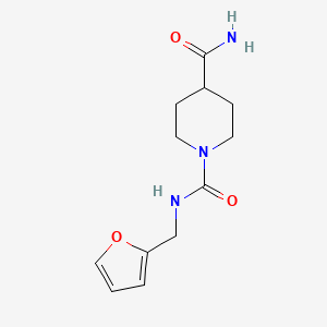 molecular formula C12H17N3O3 B4439495 N~1~-(2-furylmethyl)-1,4-piperidinedicarboxamide 