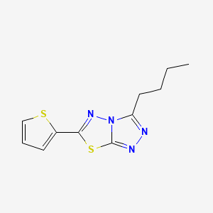 molecular formula C11H12N4S2 B4439502 3-butyl-6-(2-thienyl)[1,2,4]triazolo[3,4-b][1,3,4]thiadiazole 