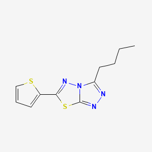 3-butyl-6-(2-thienyl)[1,2,4]triazolo[3,4-b][1,3,4]thiadiazole