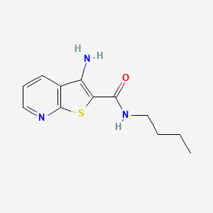 molecular formula C12H15N3OS B4439506 3-amino-N-butylthieno[2,3-b]pyridine-2-carboxamide 