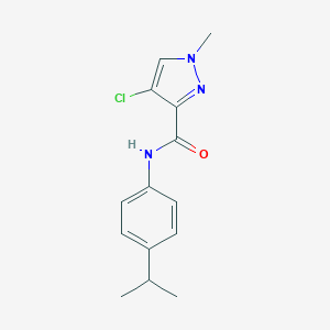 molecular formula C14H16ClN3O B443951 4-chloro-N-(4-isopropylphenyl)-1-methyl-1H-pyrazole-3-carboxamide 