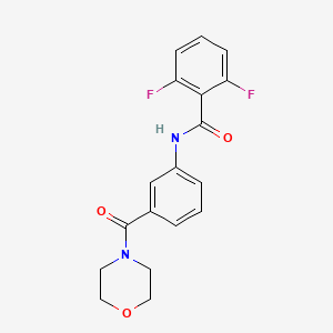 molecular formula C18H16F2N2O3 B4439513 2,6-difluoro-N-[3-(4-morpholinylcarbonyl)phenyl]benzamide 