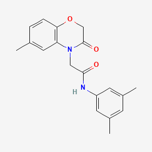 molecular formula C19H20N2O3 B4439520 N-(3,5-dimethylphenyl)-2-(6-methyl-3-oxo-2,3-dihydro-4H-1,4-benzoxazin-4-yl)acetamide 
