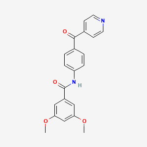 molecular formula C21H18N2O4 B4439525 N-(4-isonicotinoylphenyl)-3,5-dimethoxybenzamide 
