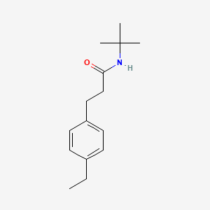 molecular formula C15H23NO B4439530 N-(tert-butyl)-3-(4-ethylphenyl)propanamide 