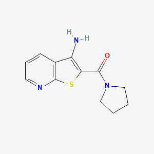 molecular formula C12H13N3OS B4439540 2-(1-pyrrolidinylcarbonyl)thieno[2,3-b]pyridin-3-amine 