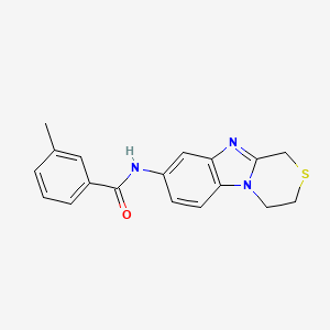 molecular formula C18H17N3OS B4439548 N-(3,4-dihydro-1H-[1,4]thiazino[4,3-a]benzimidazol-8-yl)-3-methylbenzamide 